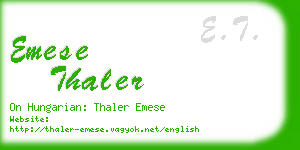emese thaler business card